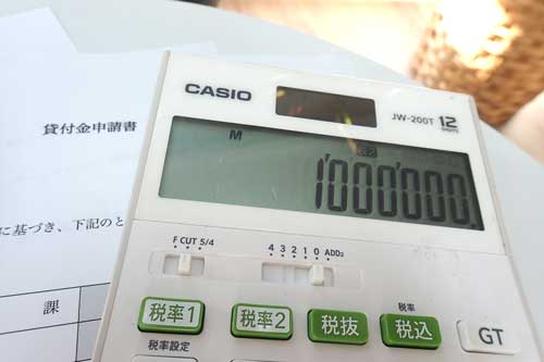 電卓と紙